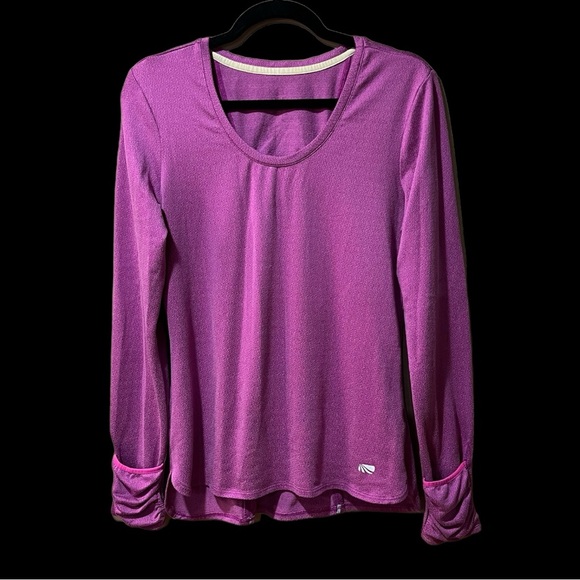 Marika Purple Athletic Top w/Thumb Holes & Flip Over Hand Warming Cuffs - Picture 9 of 14